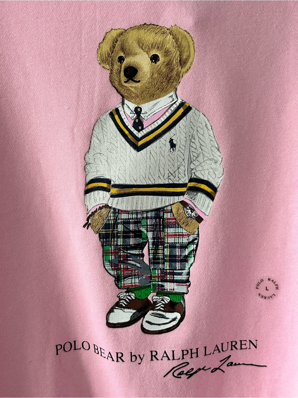 Polo Ralph Lauren Pink Polo Bear Hoodie NWT Size L - Picture 4 of 8